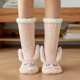 HOME RABBIT EARS WARM PLUSH INDOOR SLIPPERS_CWMS0721