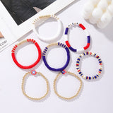 FASHION USA SHIELD CLAY BEADED BRACELET SET_CWMM3535