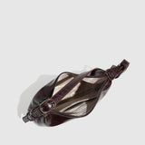 METALLIC SOFT LEATHER BIKER SHOULDER BAG_CWAB5708