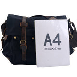 Vintage Canvas Leather Laptop Satchel For Men_Cwab5567