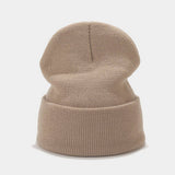 SOLID COLOR KNITTED HAT WITH CUFFS_CWAH1578