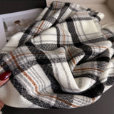 Vintage Plaid Winter Cashmere Feel Tassel Scarf_Cwasc03261