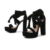 SOLID COLOR NEW SUEDE STRAPPY HIGH HEELS_CWSHS0644