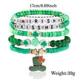 ST PATRICKS DAY LUCKY CLOVER CHARM BRACELET SET_CWMM3507