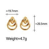 SIMPLE HIGH GRADE METAL GEOMETRIC CIRCLE EARRINGS_CWAJE3130