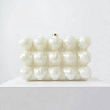 Wavy Pearl Eggshell Acrylic Crossbody Clutch Bag_Cwab5867