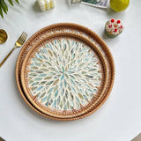 RATTAN FRUIT TRAY COFFEE TABLE SHELL TRAY_CWMM4534