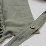 KITCHEN FLORIST WORK LINEN APRON WITH POCKETS_CWMM3295