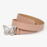 BUTTERFLY RHINESTONE BUCKLE LADIES SIMPLE BELT_CWABE0613