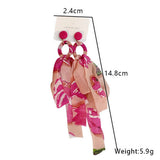 FABRIC TASSEL BOW EARRINGS LONG CHIC FEMININE_CWMM6189