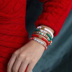 SIMPLE CONTRASTING COLOR LETTER BRACELET_CWAJE1492