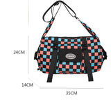 Plaid Large Capacity Shoulder Canvas Bag_Cwab1600