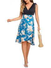 Vest Knit Patchwork Split Print Dress