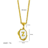 NEW 26 LETTERS OIL DROP THREE DIMENSIONAL NECKLACE_CWMM3756