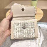 Simple Tweed Panel Trifold Wallet_Cwab06223