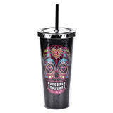 DOUBLE LAYER STRAW SKULL WATER CUP_CWMM0983