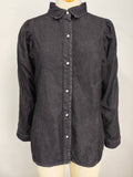 Washed Shoulder-Shrugging Denim Long Sleeve Shirt