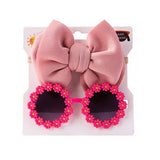 SUMMER BOW HEADBAND SUNGLASSES SET FOR KIDS_CWAHA6744
