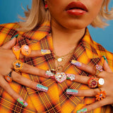 DOPAMINE LOVE RHINESTONE NECKLACE FOR WOMEN_CWMM3774