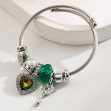 Trendy Elephant Heart Steel Bracelet For Couples_Cwmm8577