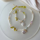 IRREGULAR RAW STONE HAND WOVEN NECKLACE_CWAJE1695