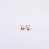 SIMPLE OPAL ZIRCON SMALL BONE STUD EARRINGS_CWMM5717
