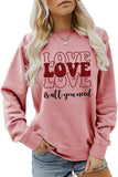 Valentine Day Love Print Pullover_Cwtstl0996