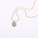 OVAL AQUAMARINE NECKLACE_CWAJE1600