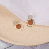 DOUBLE GEOMETRIC ROUND VINTAGE EARRINGS_CWAJE2014