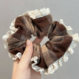 GENTLE RETRO PLAID LARGE COLO HAIR SCRUNCHIES_CWAHA2824