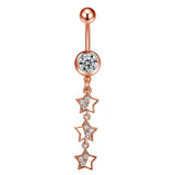 STAR DANGLE BELLY RING CZ HYPOALLERGENIC PIERCING_CWMM9311