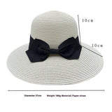 SUMMER LITERARY BOW SUNSHADE STRAW HAT_CWAH3434