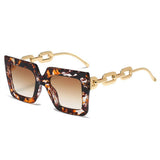 SQUARE FRAME CHAIN FASHION METAL SUNGLASSES WOMEN_CWASG0280