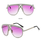 LARGEFRAME COLORFUL DIAMOND STUDDED TOADSUNGLASSES_CWASG0876