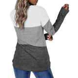 Womens Crew Neck Pullover Matching Color Hoodie