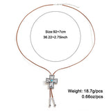 NEW FASHION VINTAGE TURQUOISE CROSS NECKLACE_CWAJE2832