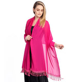 LACE CHIFFON SHAWL BRIDAL EVENING DRESS WRAP_CWASC1086