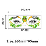 LUCKY CLOVER FACE STICKERS WATERPROOF TATTOOS_CWMM8373