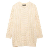 Twist Thick Vintage Pullover Crewneck Sweater