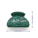Vintage Glossy Two-Tone Croc Pu Hair Claw