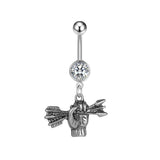 Unique Fist Arrow Belly Ring Body Piercing_Cwmm9326