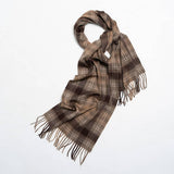 NORDIC PLAID WOOL SCARF WARM WINTER COUPLE WRAP_CWASC2357