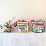 COLOR MATCHING TRANSPARENT BEACH BAG SHOULDER BAG_CWAB1921