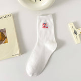 White Small Fresh Fruit Cartoon Bear Stockings_Cwms1398