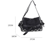 Casual Plaid Shoulder Crossbody Bag_Cwab1606