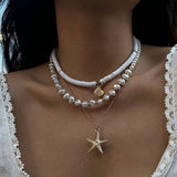 NEW BEACH STYLE OCEAN SHELL BEADED NECKLACE_CWMM3145