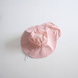 CHILDRENS CANDY COLOR THIN SHAWL BUCKET HAT_CWAH2862