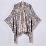 DOUBLE SIDED JACQUARD CARDIGAN SHAWL_CWASC0952