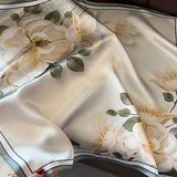 FLORAL SCARF 100 MULBERRY SILK FALL WINTER WRAP_CWASC0546