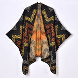 SIMPLE JACQUARD THICKENED CARDIGAN SHAWL_CWASC0951